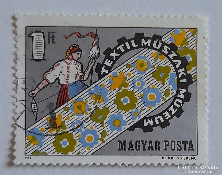 1972 Textil műszaki múzeum pecsételt