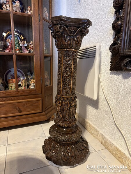 Heavy Large Pedestal Statue or Flower Pot, Solid Piece