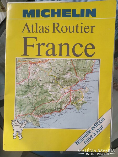 Franciaország autóatlasza Michelin 1988 nagy méret! Atlas Routier de la France