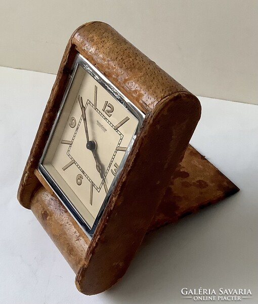 JAEGER-LECOULTRE Travel Alarm Watch from the 1930s, Leather Case. Working video. Negotiable