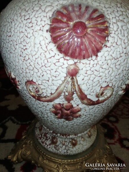 Antique Petroleum Lamp Zsolnay?? 62 cm, Tigger? Incredible promotions for the weekend