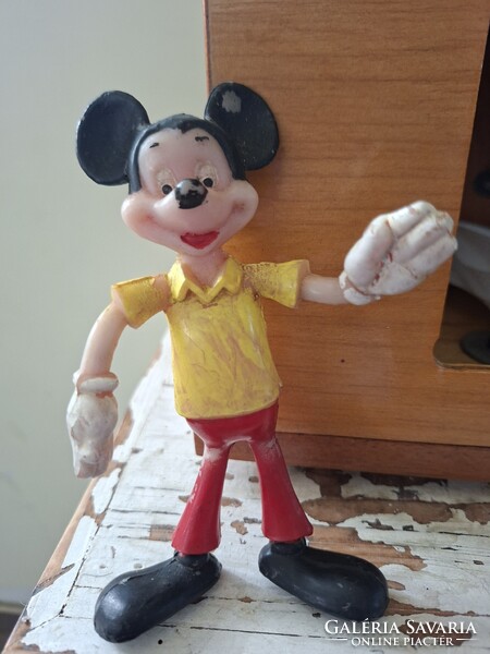 Ritka Retro Mickey egér gumi figura (1970-es évek, Brabo)
