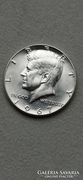 Silver Kennedy half dollar 1967