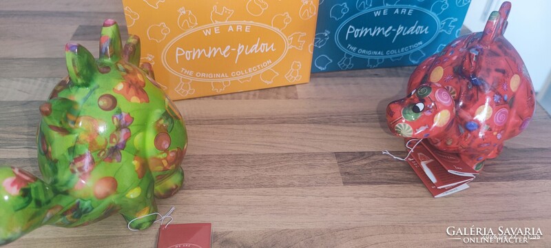 Eredeti Pomme-Pidou persely, vadonatúj,egyedi kerámia, kézzel festett sárkány figurák eladók.