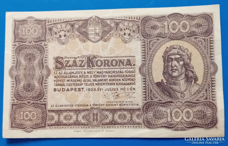 100 Korona 1923 évi