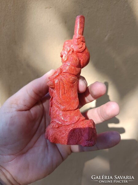 Korall Budha antik.13 cm magas.