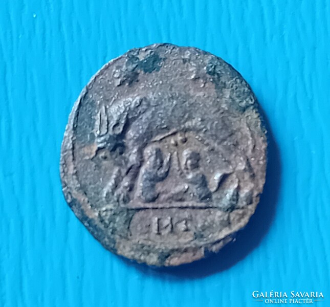 Római follis , l. Constantin//Romulus