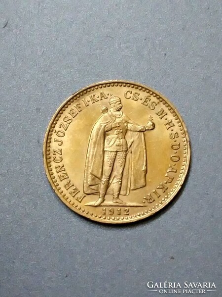 Gold 10 Korona, 1912, K.B. Extra condition. 3.4 g.