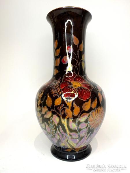 Zsolnay multi-fired eozin vase 28cm, Flawless!