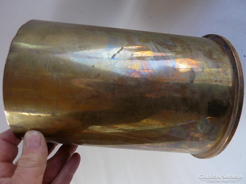 WWII Gun Shell, 1940, 15 cm, 14/33 M. - Good condition, polished.