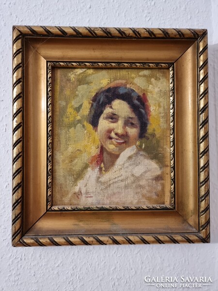 36x34cm framed oil painting, from estate, unsigned