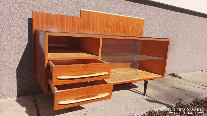 Mid century sidebaord, fiókos alacsony komód Mojmir Pozar
