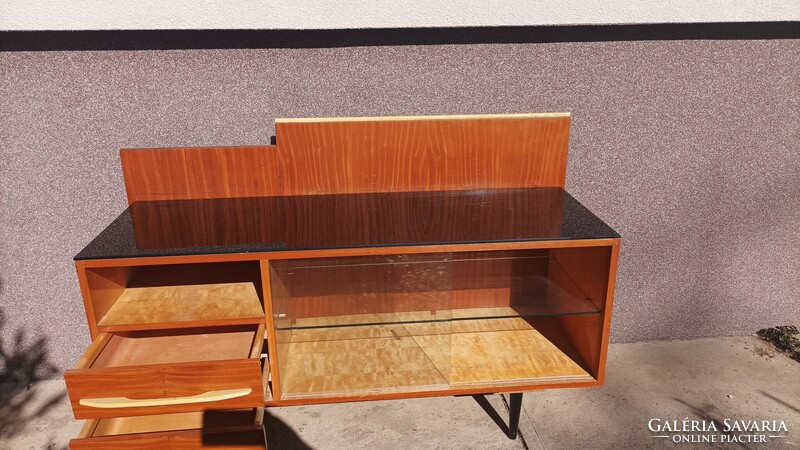 Mid century sidebaord, fiókos alacsony komód Mojmir Pozar