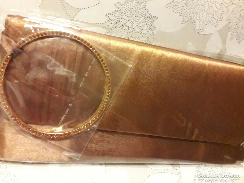 Elegant Brass Theater Handbag with Decorative Ring 27x23cm. New unopened