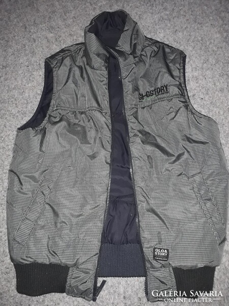 GLO-Story Double-Sided Black Thick Warm Zippered Winter Vest 158-164 Like New