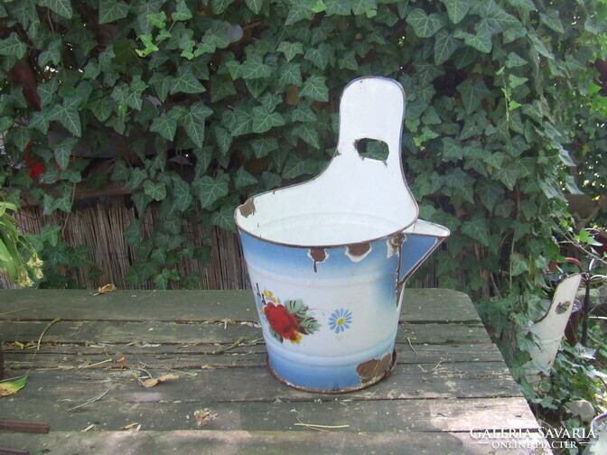 Old Enamelled Milk Can for Cream and Cheese