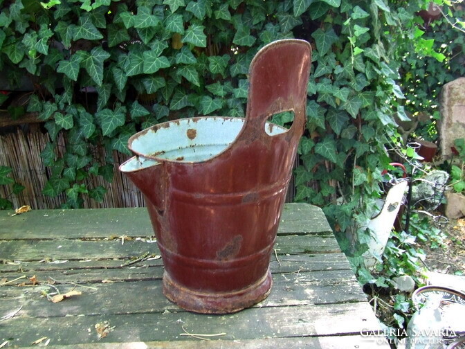 Old Enamelled Milk Can for Cream and Cheese