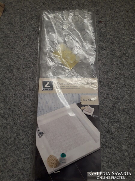 Shower Tray Non-slip Transparent Pebble Pattern 54x54 New Unopened