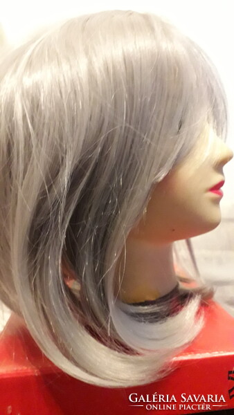 Elegant 12-inch Silver Bob Hair Extension with Heat-Resistant, Easy to Care For, Perfect for Daily Use