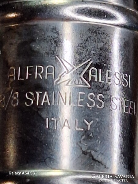 Ritka Mid-Century Alfa Alessi /Italy/ Jégrepesztett üveg barware szett 1950-60-as évekből