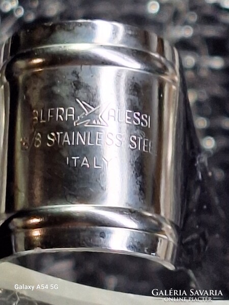 Ritka Mid-Century Alfa Alessi /Italy/ Jégrepesztett üveg barware szett 1950-60-as évekből