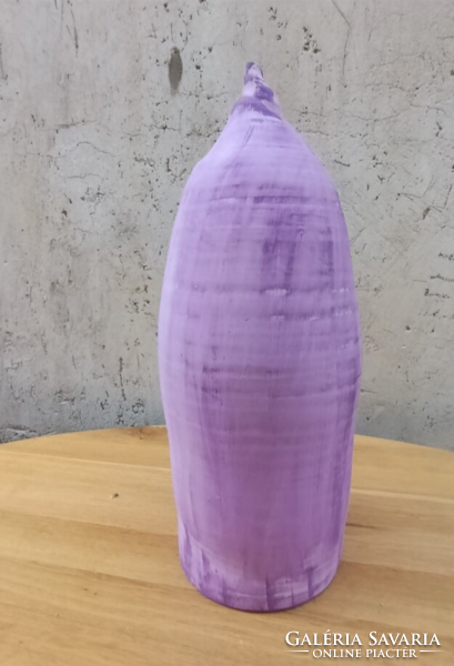 48 cm-es egyedi, kézműves kerámia töklámpás / őszi térplasztika