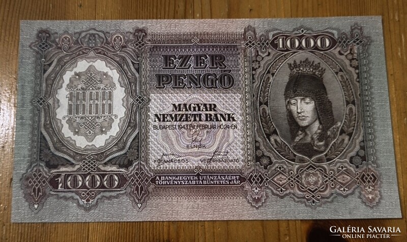 1000 Pengő 1943- UNC