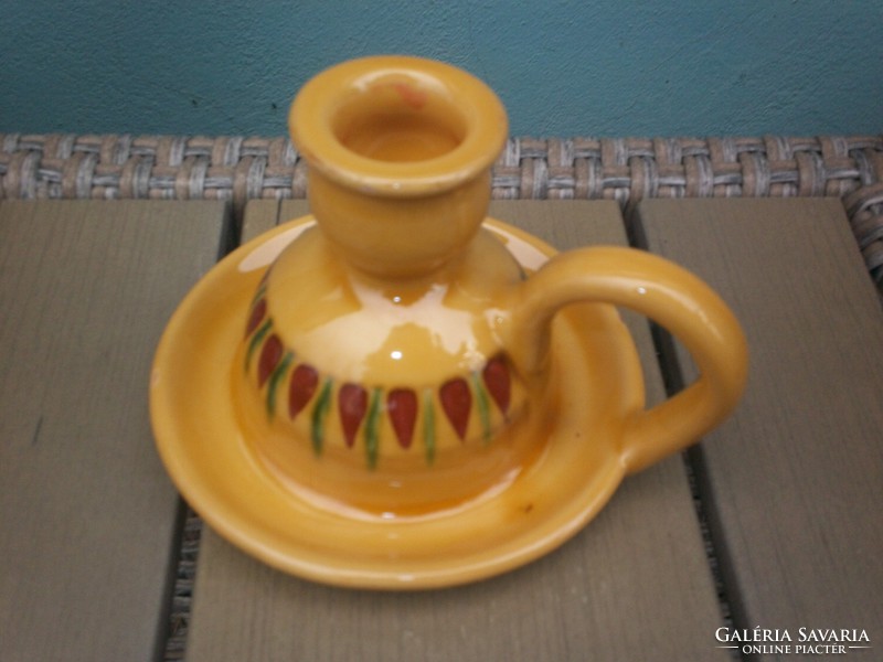 Vintage Pottery BARN, magasfényű sétáló gyertyatartó, ritka