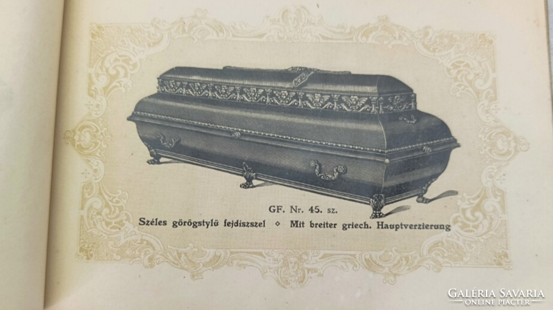 Ritkaság! Marx és Grossmann Érckoporsó- és Ércárugyár Mintakönyve (1920 évek ) – Szecessziós grafika