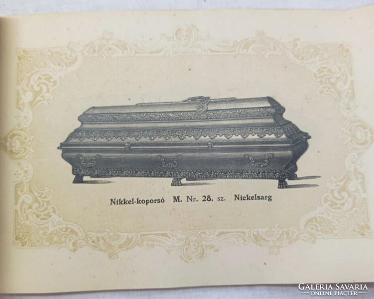 Ritkaság! Marx és Grossmann Érckoporsó- és Ércárugyár Mintakönyve (1920 évek ) – Szecessziós grafika