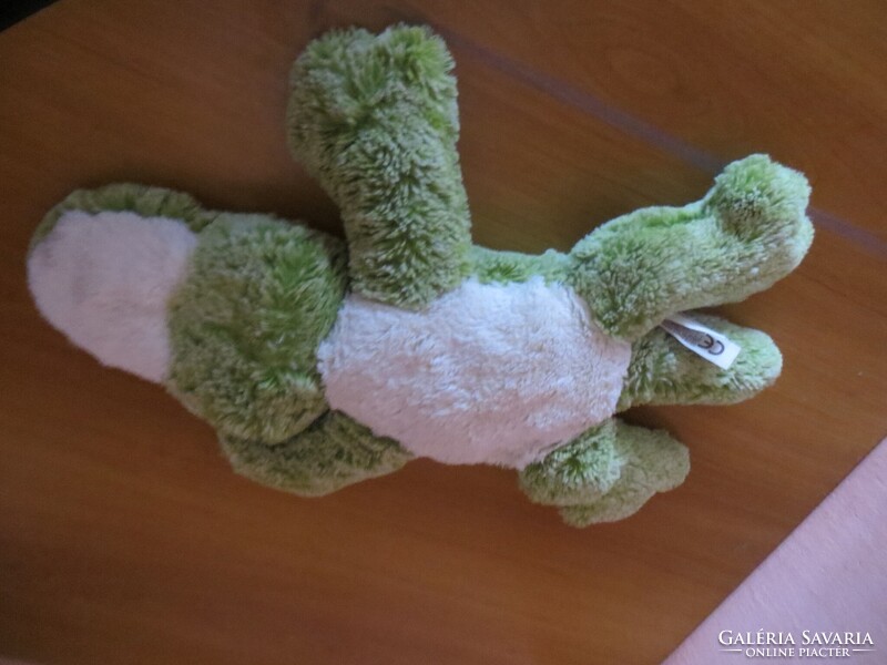 Régi retro Morgenroth Plüsch nagyszemű zöld krokodil plüss 43 cm