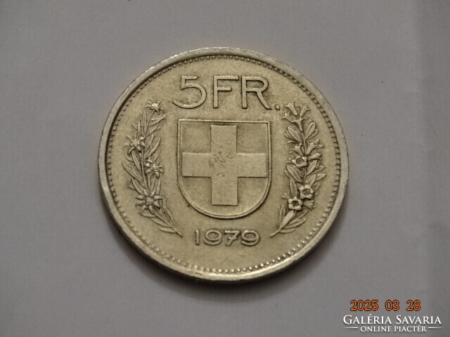 5 SVÁJCI FRANK CHF 1979