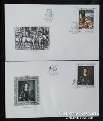 CSf2841-5 /  Csehszlovákia 1985Festmények a Prágai Nemzeti Galériából  bélyegsor FDC-n