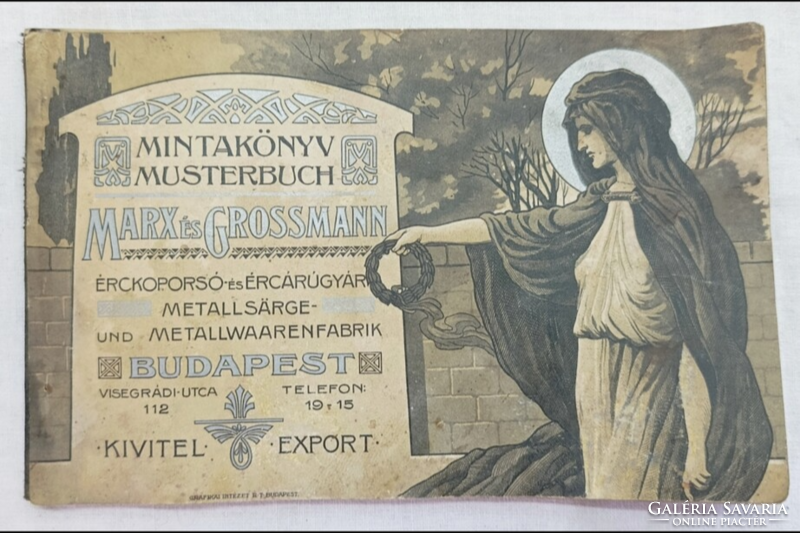 Ritkaság! Marx és Grossmann Érckoporsó- és Ércárugyár Mintakönyve (1920 évek ) – Szecessziós grafika