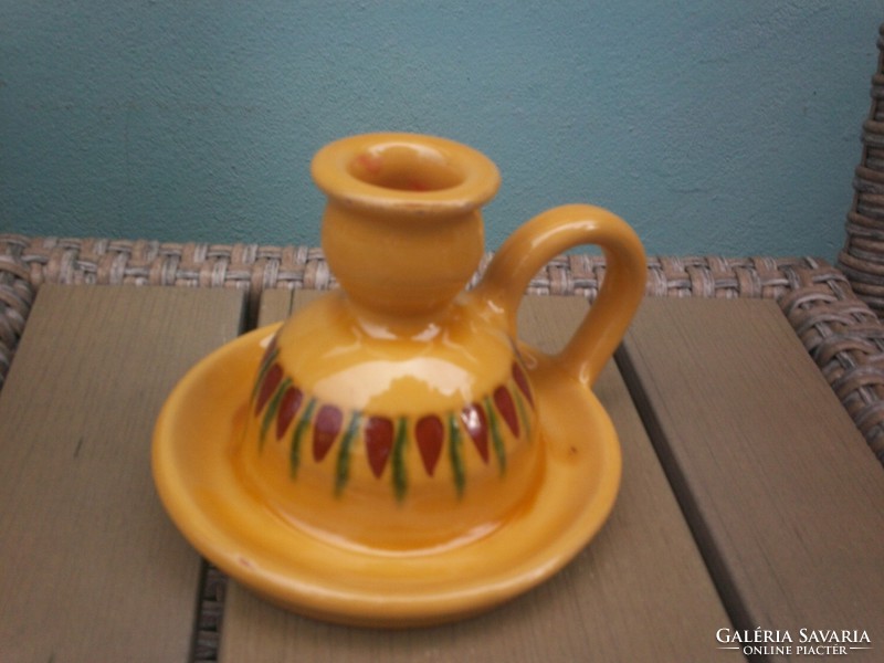 Vintage Pottery BARN, magasfényű sétáló gyertyatartó, ritka