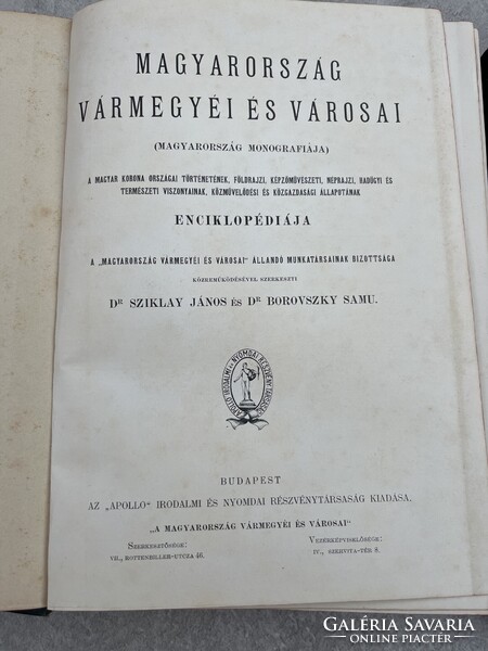Ritkaság! Magyarország vármegyéi és városai I. kötet (Abaúj-Torna és Kassa) Eredeti 1896-os kiadás