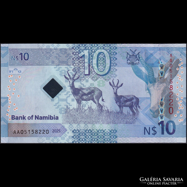 Namíbia 10 Dollars 2025 P-W20 UNC