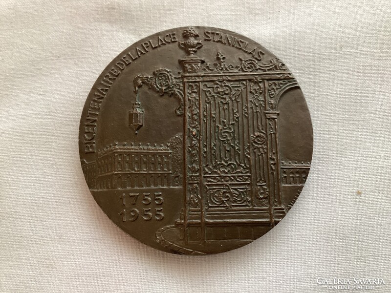France Medal Bicentenaire Place Stanislas Nancy Lorraine Muller 1955 .
