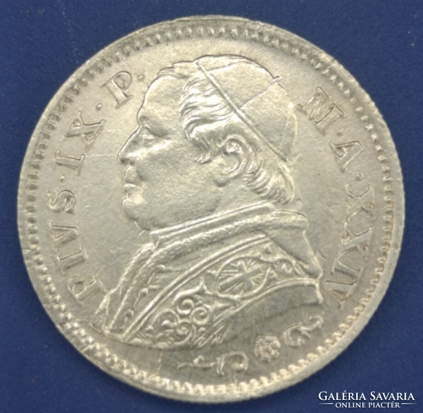 IX. Piusz Pope 10 Soldi 1869 Silver Coin /Excellent Condition/