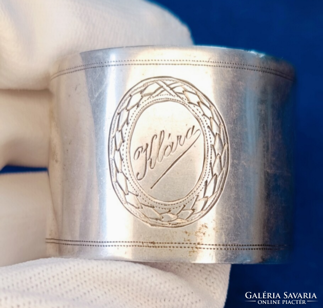 Art deco, Dianás ,ezüst /800 finomságú/,mesterjegyes szalvétagyűrű.  30 g