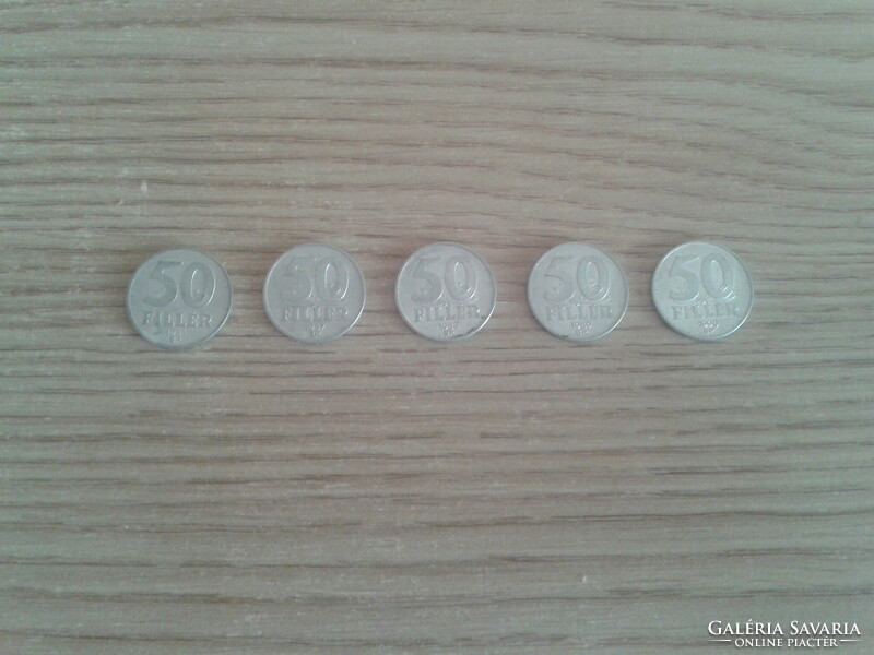 Old Hungarian 50 fillér coins (1986 - 1990)