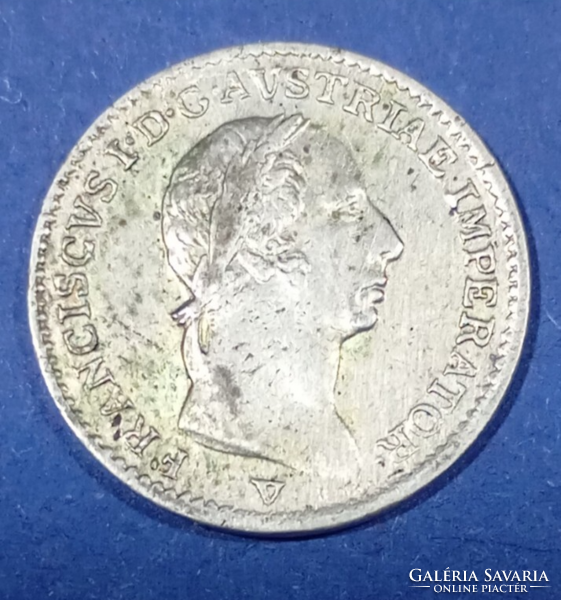 King Ferdinand II (1792-1835) Silver 900 Fine 1/2 Lira 1822 V / Venice / Well-preserved