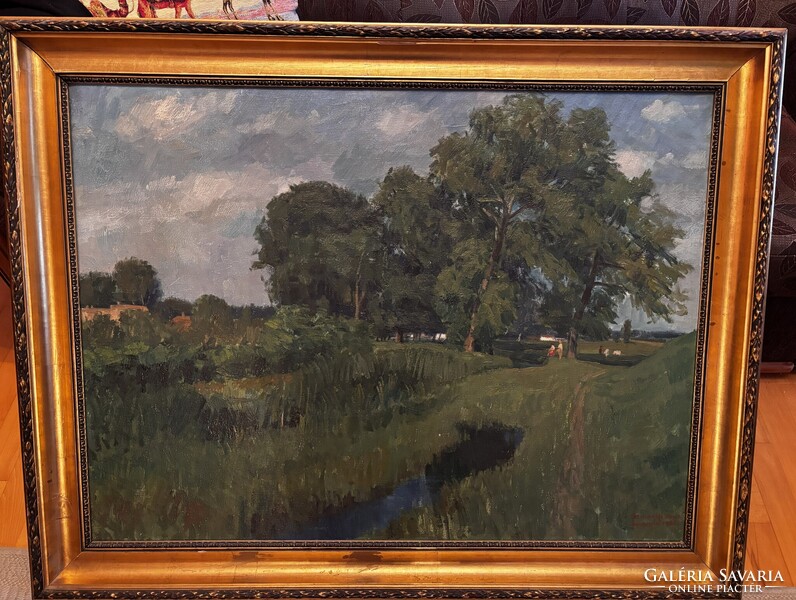 Large Somogyi Imre Aquincum Painting
