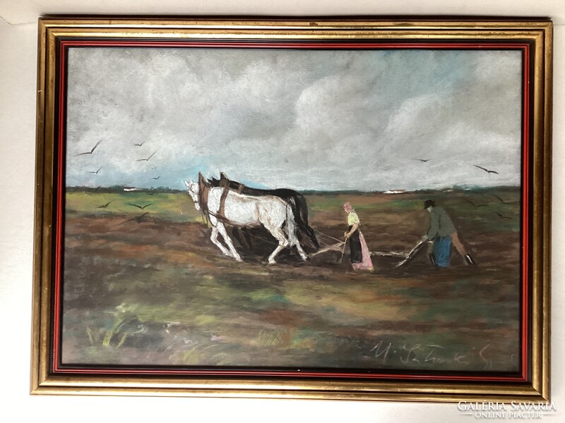 Sztankó Gyula ( 1900 - 1943 ) , Munka a tanyán .