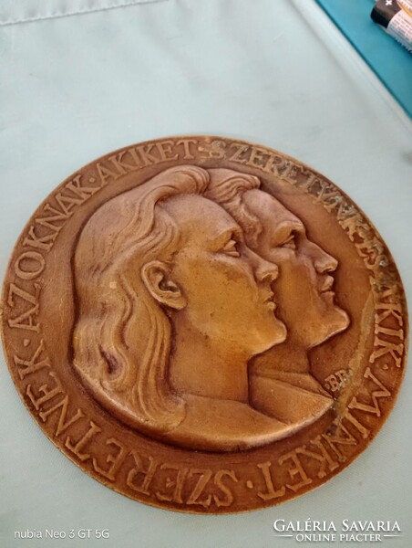 Bronze Plaque with BB Monogram for Sale