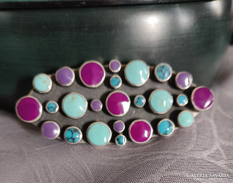 Silver pendant / turquoise