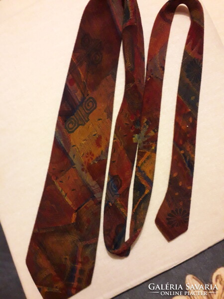 Jacques Ploenes Brown Pattern Viscose Tie New