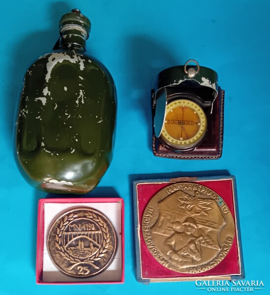 Military Antiques, Canteen, Medals, Service Insignia