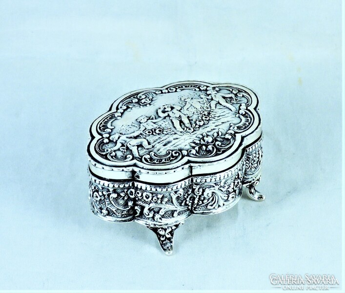 STUNNING ANTIQUE SILVER BOX, GERMAN, CIRCA 1890!!!