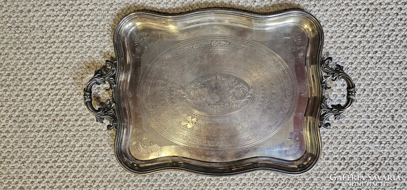 Antique Russian-Polish Silver Tray – August Teodor Werner, Warsaw, 1883 – 2490 g